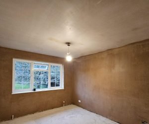 Plastered bedroom in Haslemere
